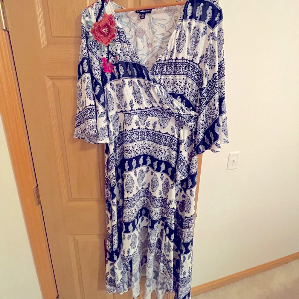 NWT Tribal Femme floral wrap dress